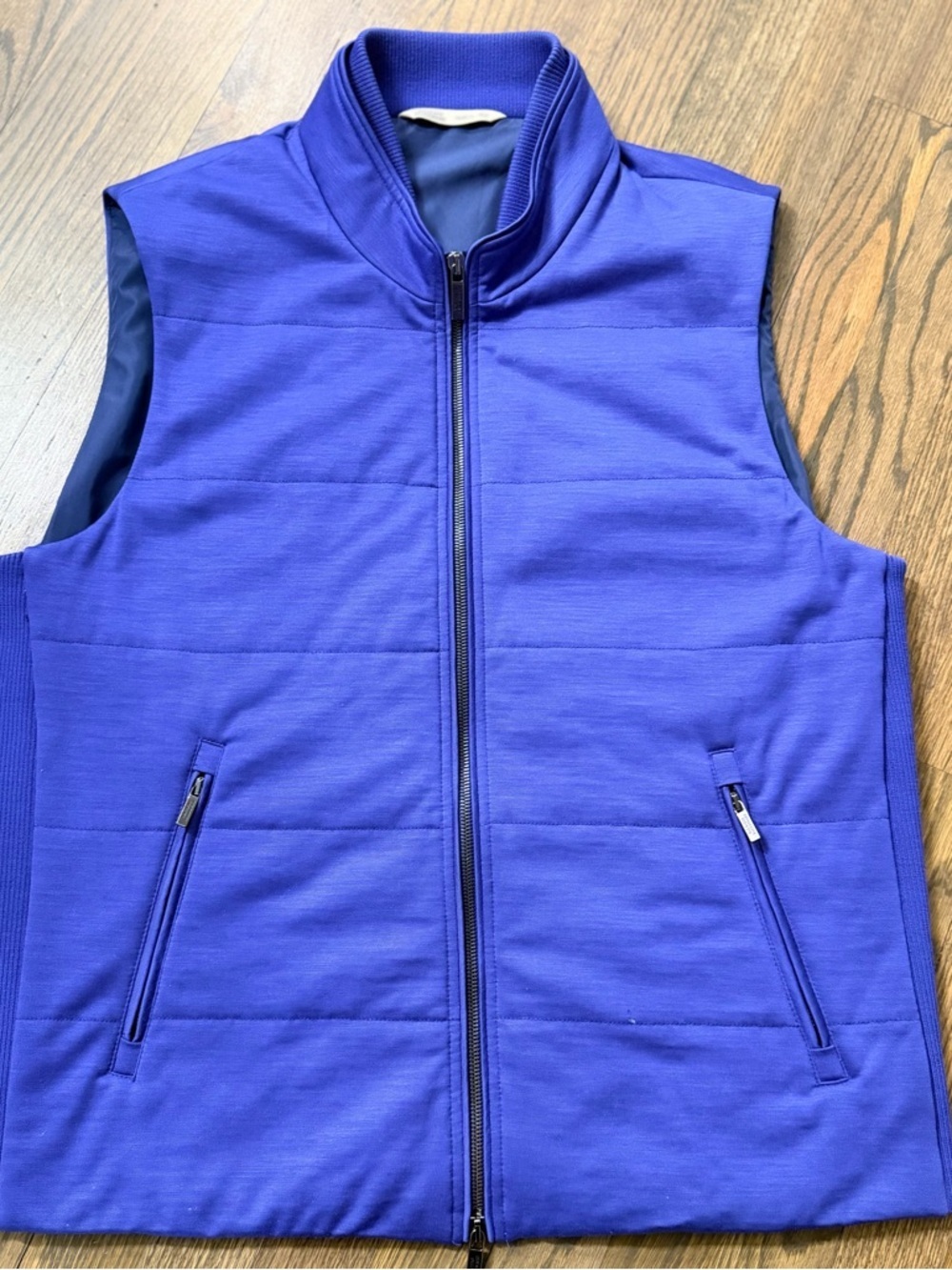 MAURIZIO BALDASSARI men's Brera merino wool outdoor Vest in blue IT52 US42 Large